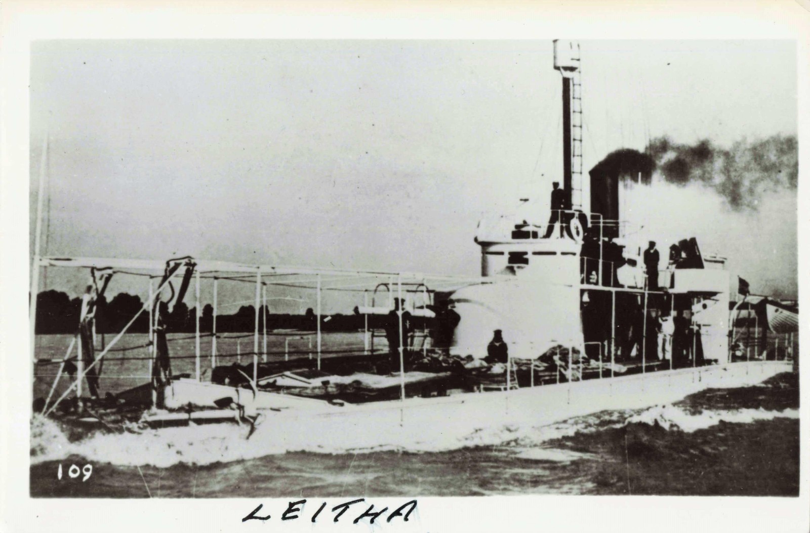 VTG Photo SMS Leitha Austro-Hungarian River Monitor 1914 VTG Photo SMS Leitha Austro-Hungarian River Monitor 1914