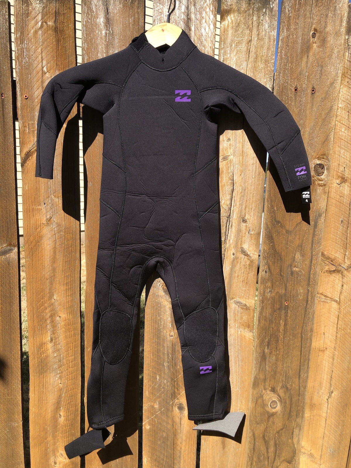 NWT BILLABONG Recycler Back-Zip Full Wetsuit 302 Toddler Foil Size 4