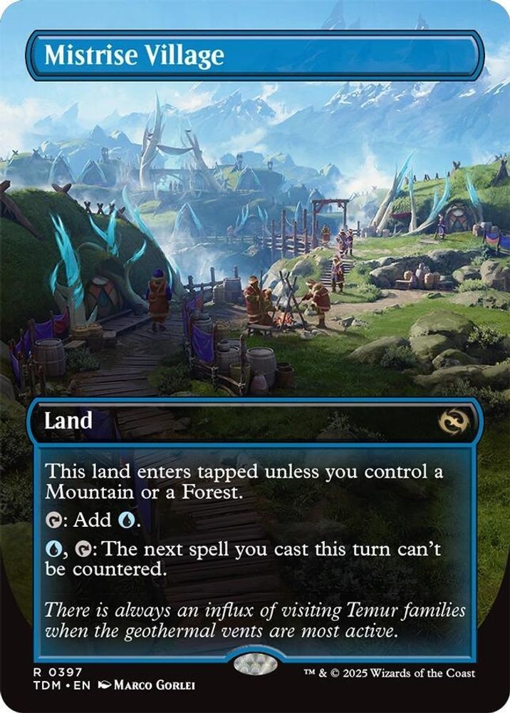 MTG TDM R Mistrise Village (Borderless) #397 NM