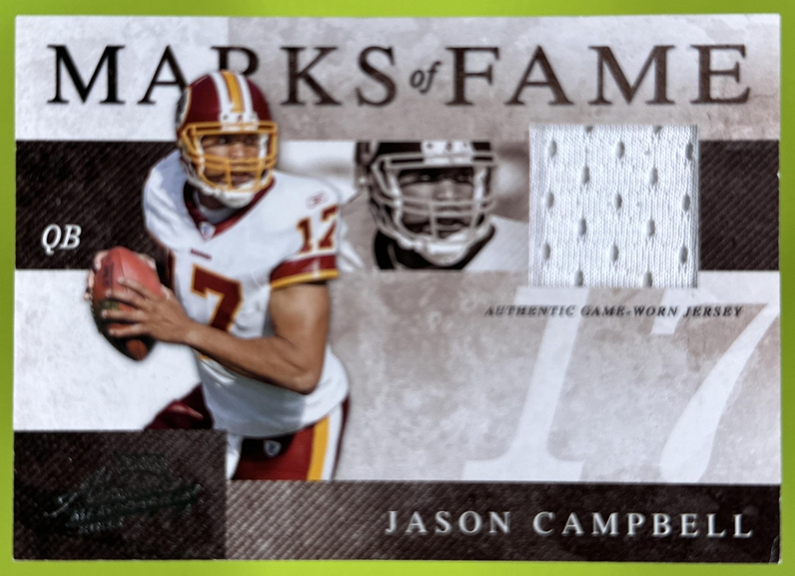 2008 Donruss Playoff Absolute MEM Jason Campbell l MOF-35 Marks of Fame 27/200