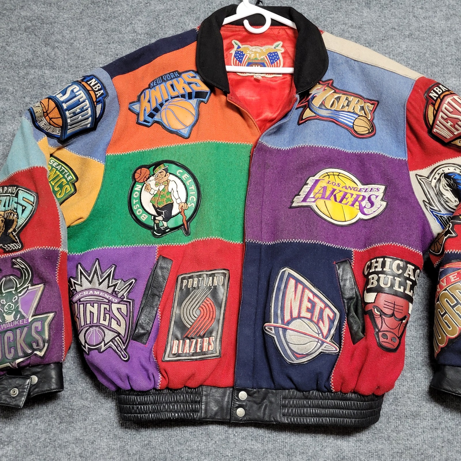 Vintage Jeff Hamilton Rare NBA Big Patch Jacket 4XL Vintage Jeff Hamilton Rare NBA Big Patch Jacket 4XL