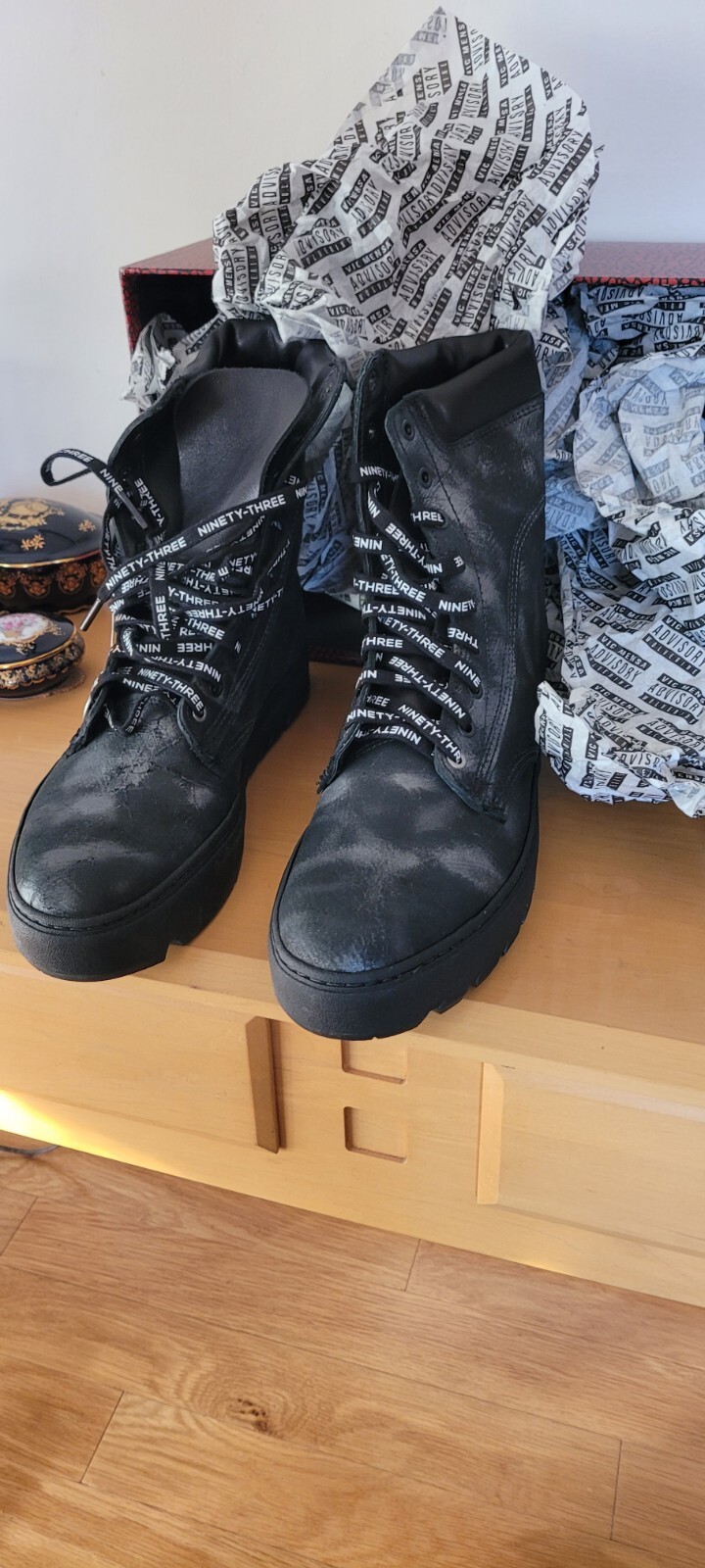 Wolverine Vic Mensa Combat Tall Boots Sneakers Lace Up Black Mens Choose Size 10