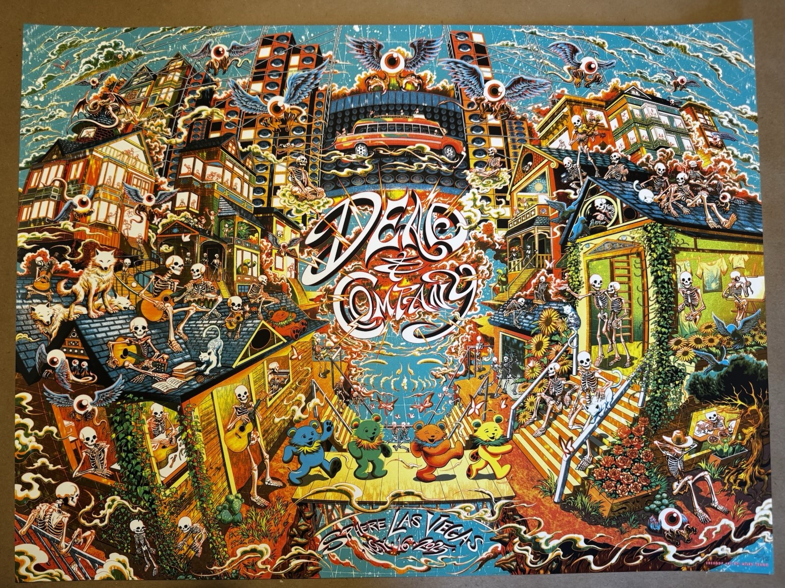 Dead And Company Sphere Poster 5/16/2025 Miles Tsang Numbered