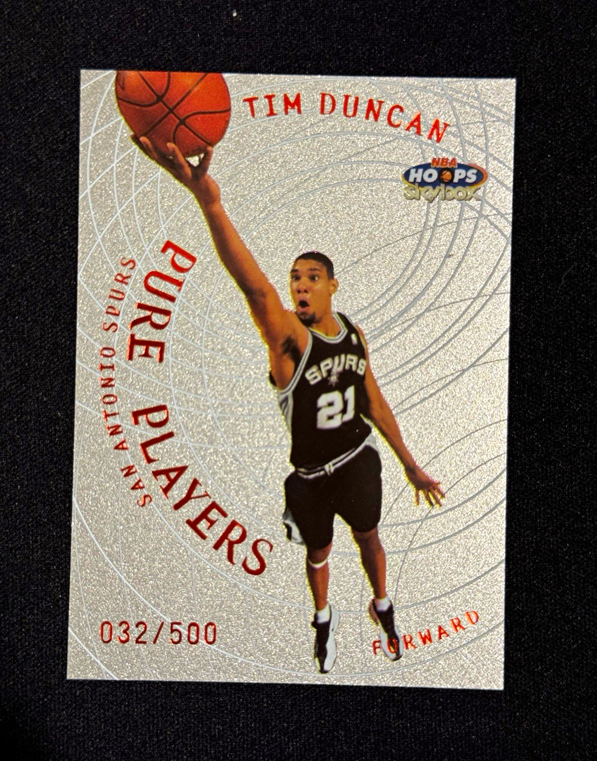 TIM DUNCAN 1999-00 SKYBOX NBA HOOPS PURE PLAYERS #1 PP SPURS 032/500