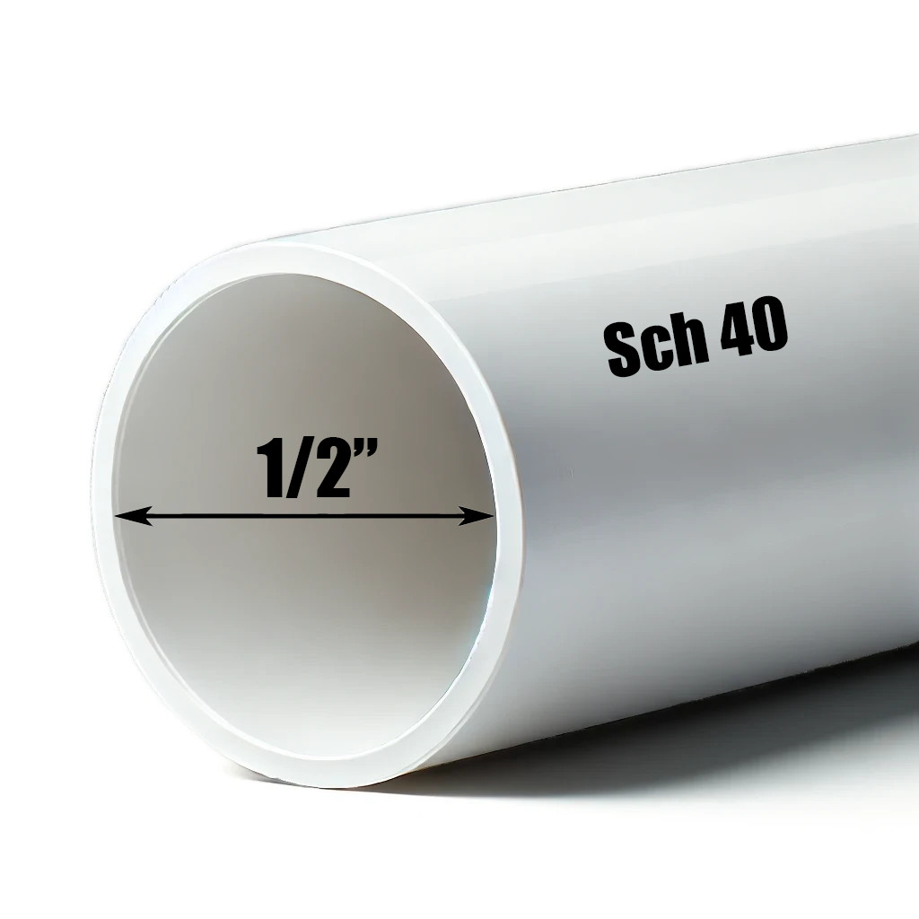 Schedule 40 PVC Pipe (Sch 40) - Cut to Custom Length
