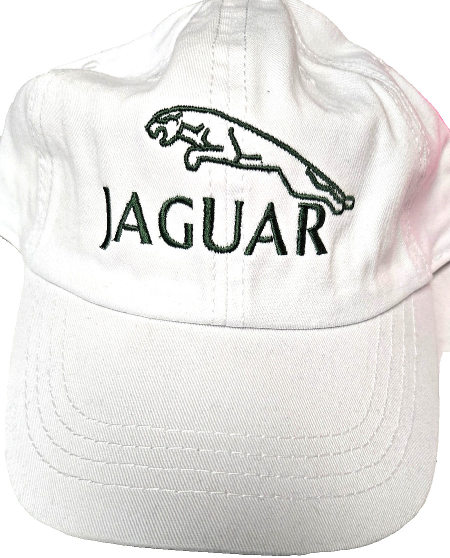 Official JAGUAR MOTORS Logo white Mens Baseball CAP HAT One Size adjustable