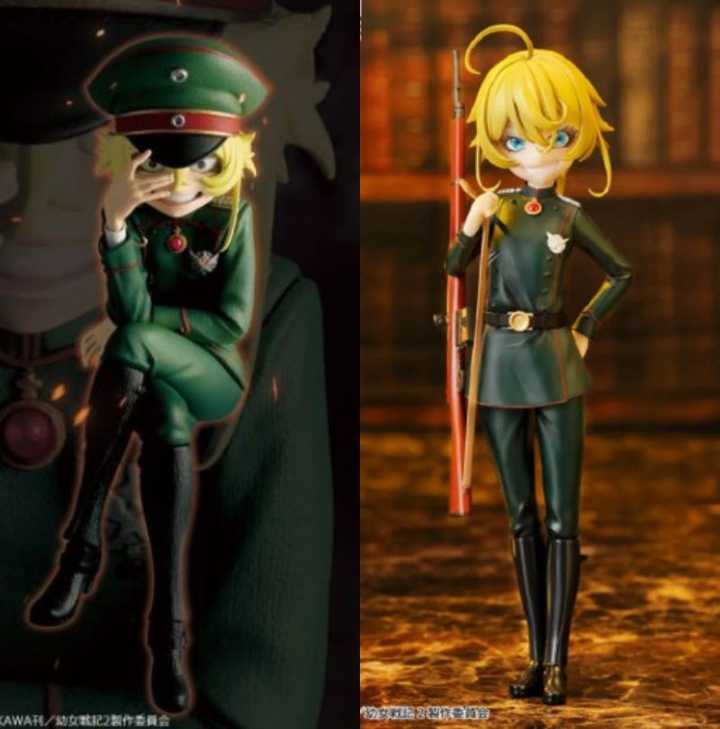 Saga of Tanya the Evil KONAMI Prize Figure & Vivit Tanya Degurechaff Figure Set