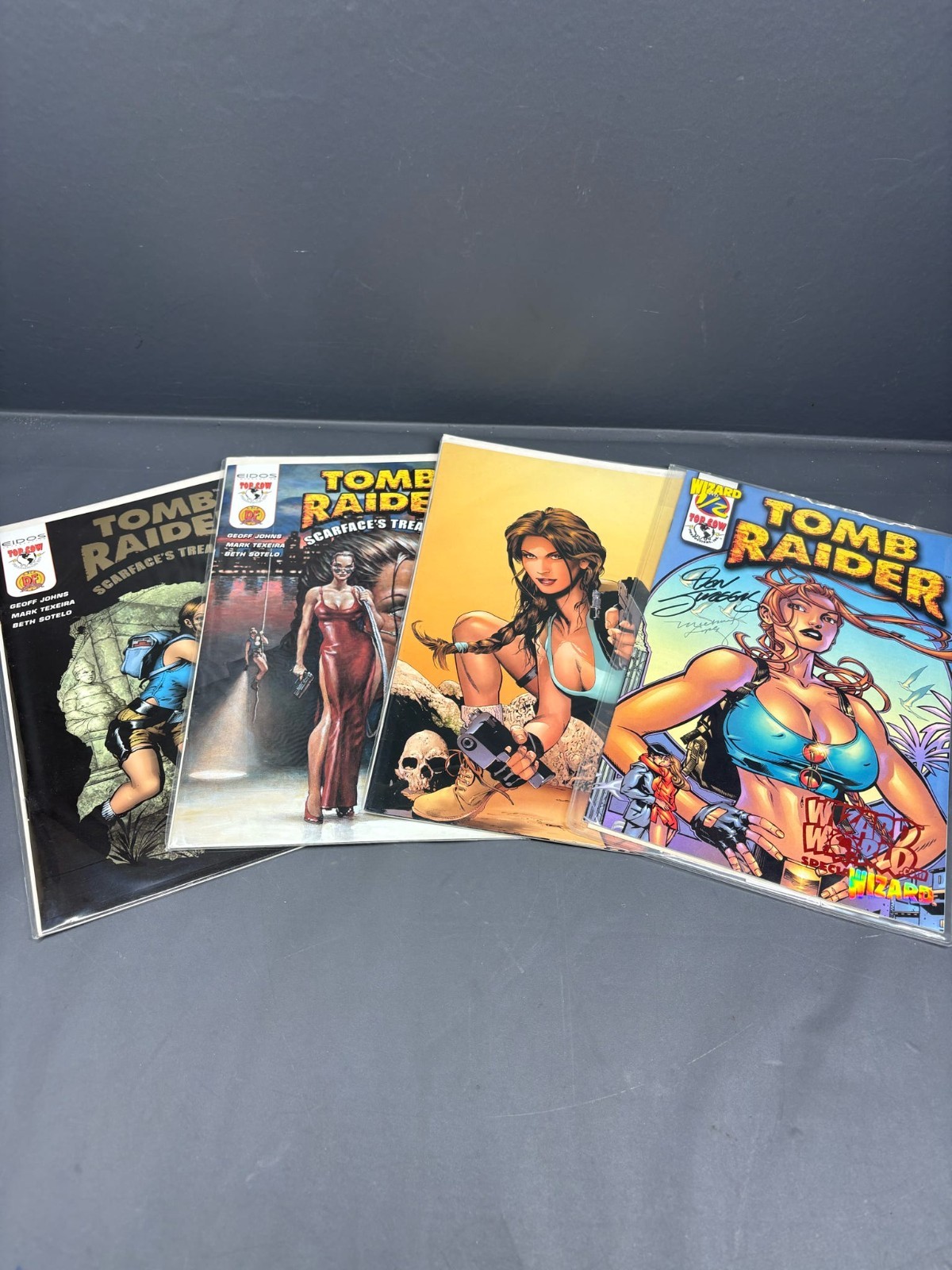 Tomb Raider Comic Lot Dynamic Forces Foil Virgin Cover Wizard 1/2 Signed COA Set