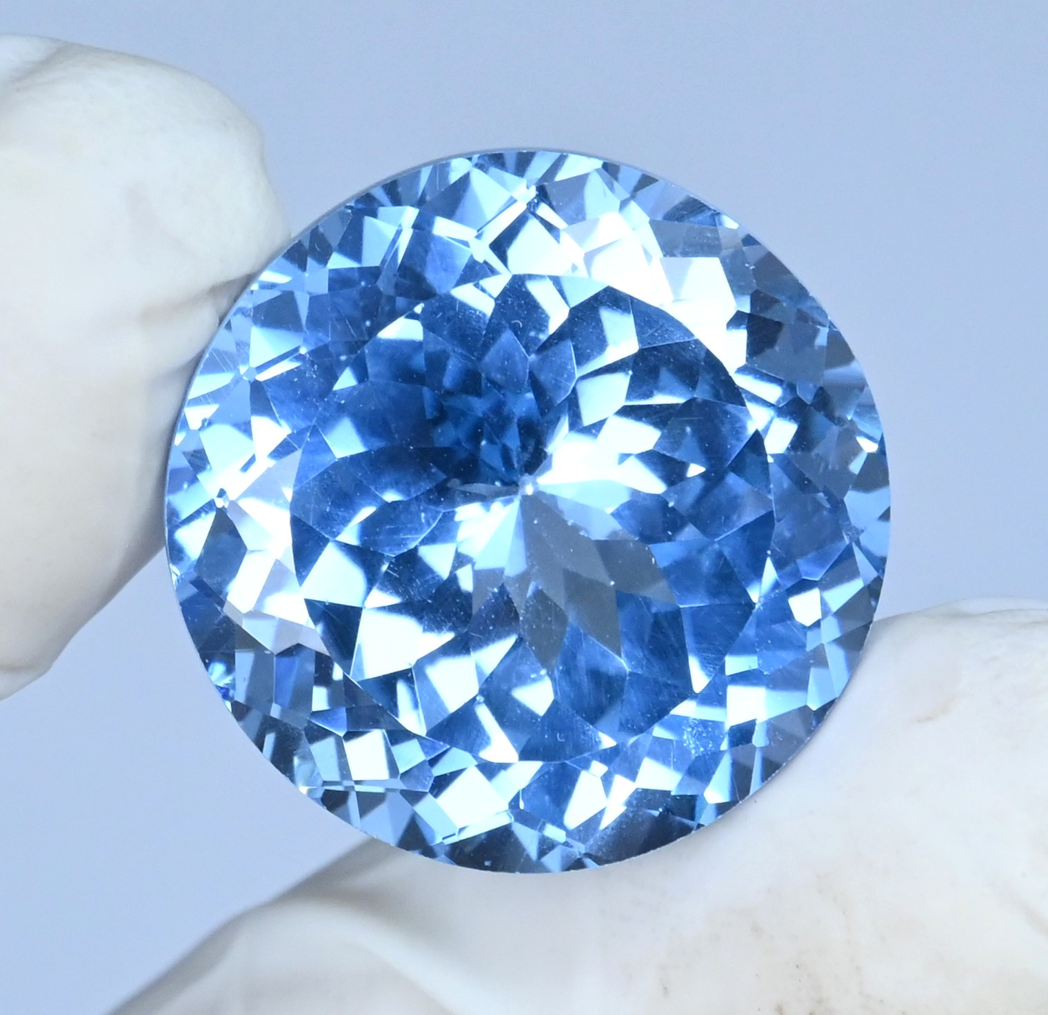 45.80 Ct Flawless Natural Namibian Blue Jeremejevite Round Certified Gemstone
