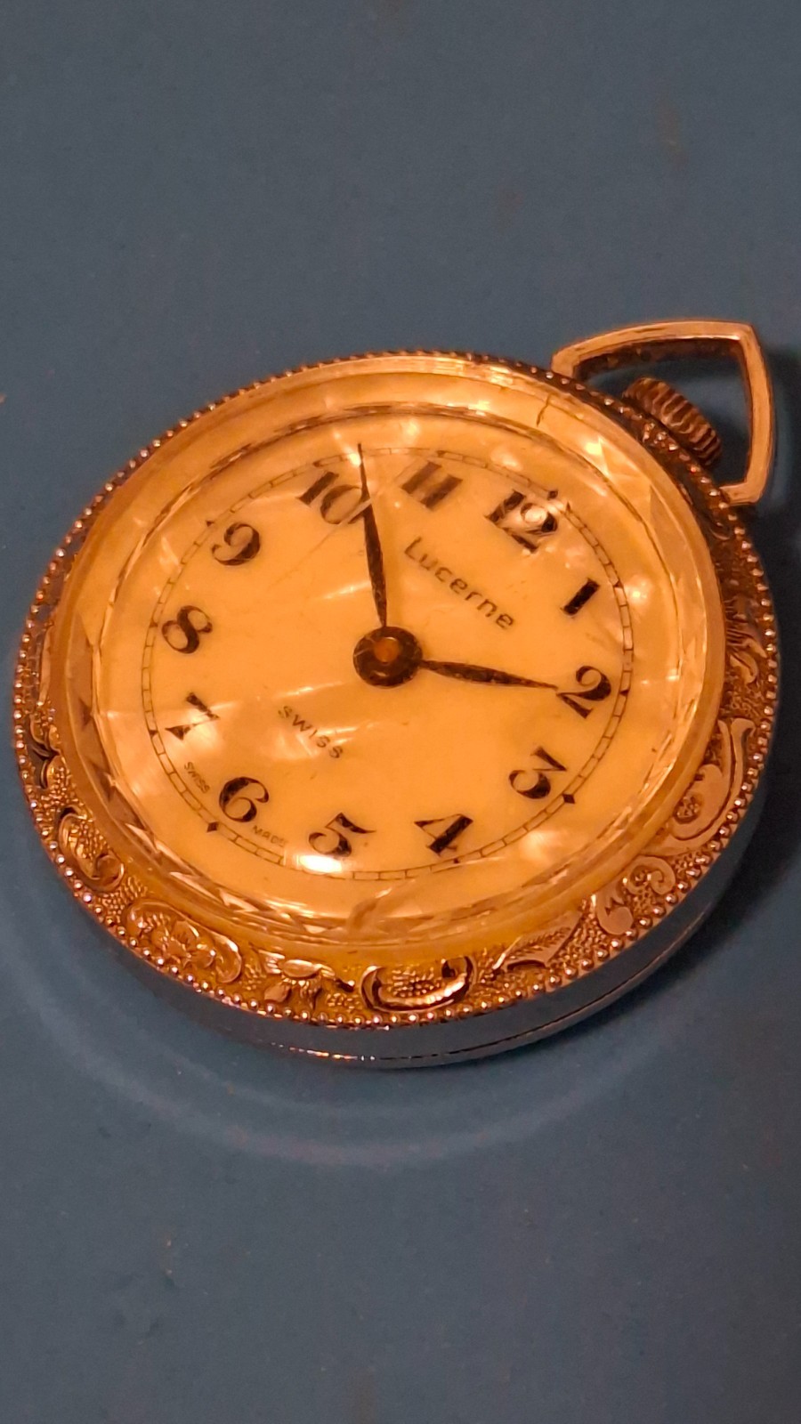Vintage 1930s LUCERNE SWISS watch hand movement WORK