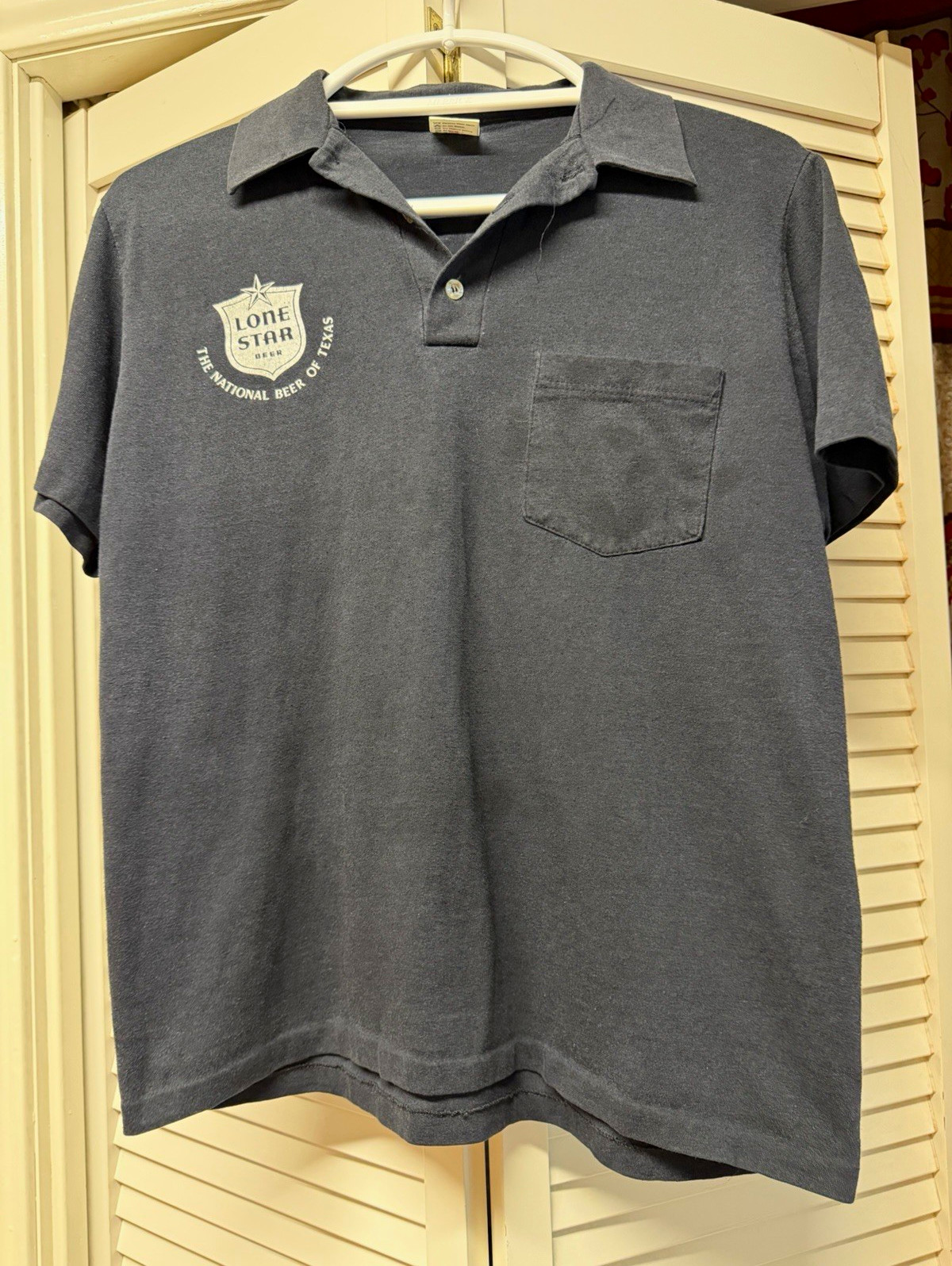 Vintage 80’s Casual Knits by Stedman San Antonio Spurs Blue Polo Shirt, Size M