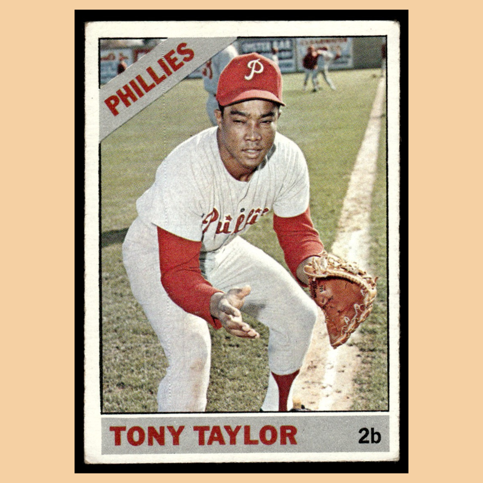 Tony Taylor #585 1966 Topps Philadelphia Phillies Baseball Card MLB VG