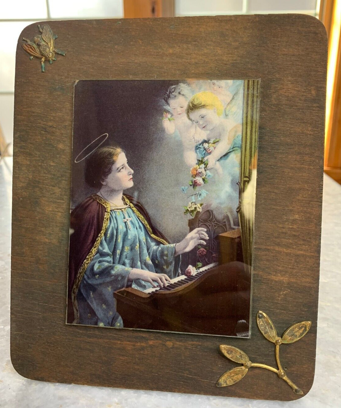 Antique 1905 Catholic/Christian Framed Lithograph  \