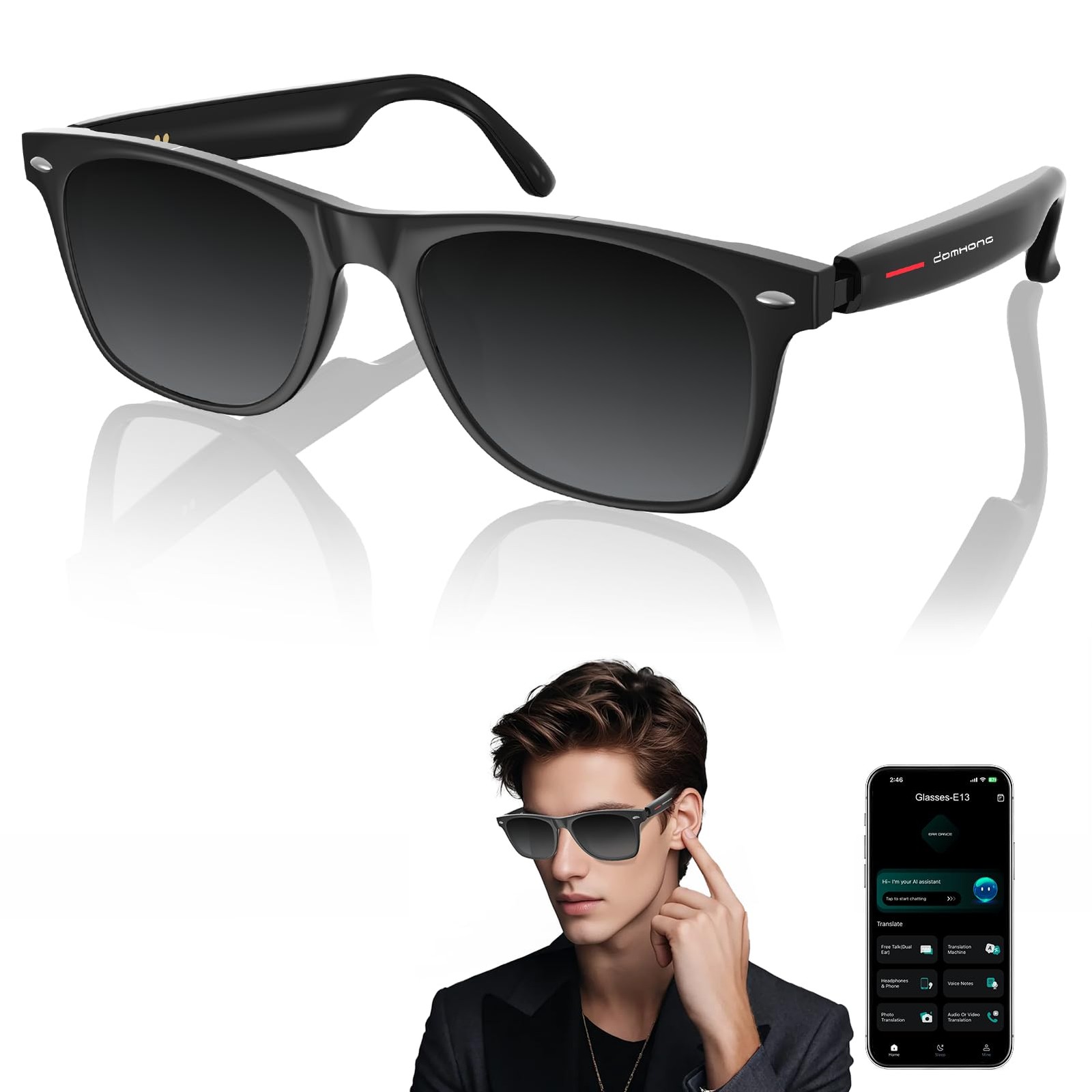 Lentes Inteligentes Bluetooth AI Chat GPT con Musica Llamadas y Traduccion 2026 Lentes Inteligentes Bluetooth AI Chat GPT con Musica Llamadas y Traduccion 2026