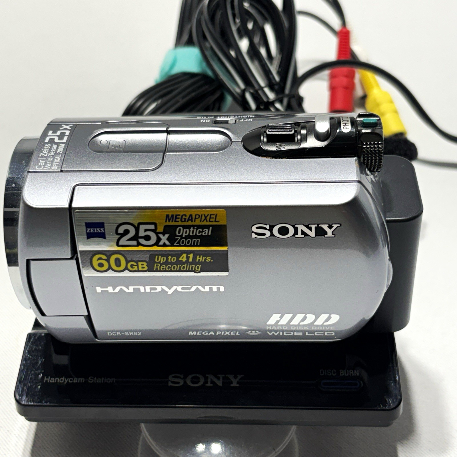 Sony Handycam DCR-SR82 60GB HDD SD Camcorder 25x Zoom 2.7\