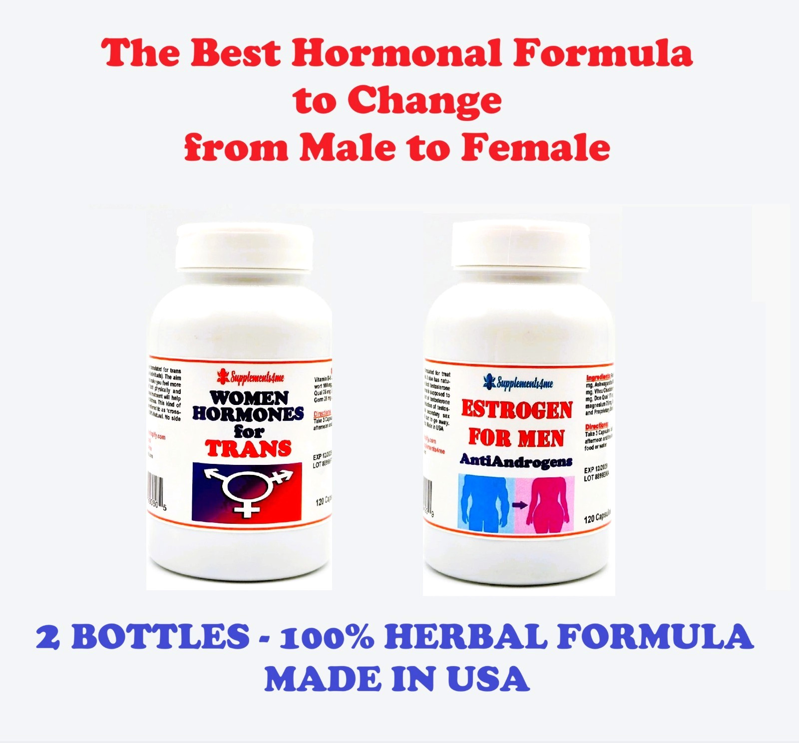 Natural change Male to Female - 100% NATURAL HERBAL FORMULA - MADE IN USA