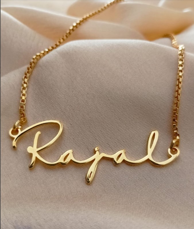 Gold Personalized Name Necklace, 18K Solid Gold Custom Name Plate Necklace, Gold Personalized Name Necklace, 18K Solid Gold Custom Name Plate Necklace,