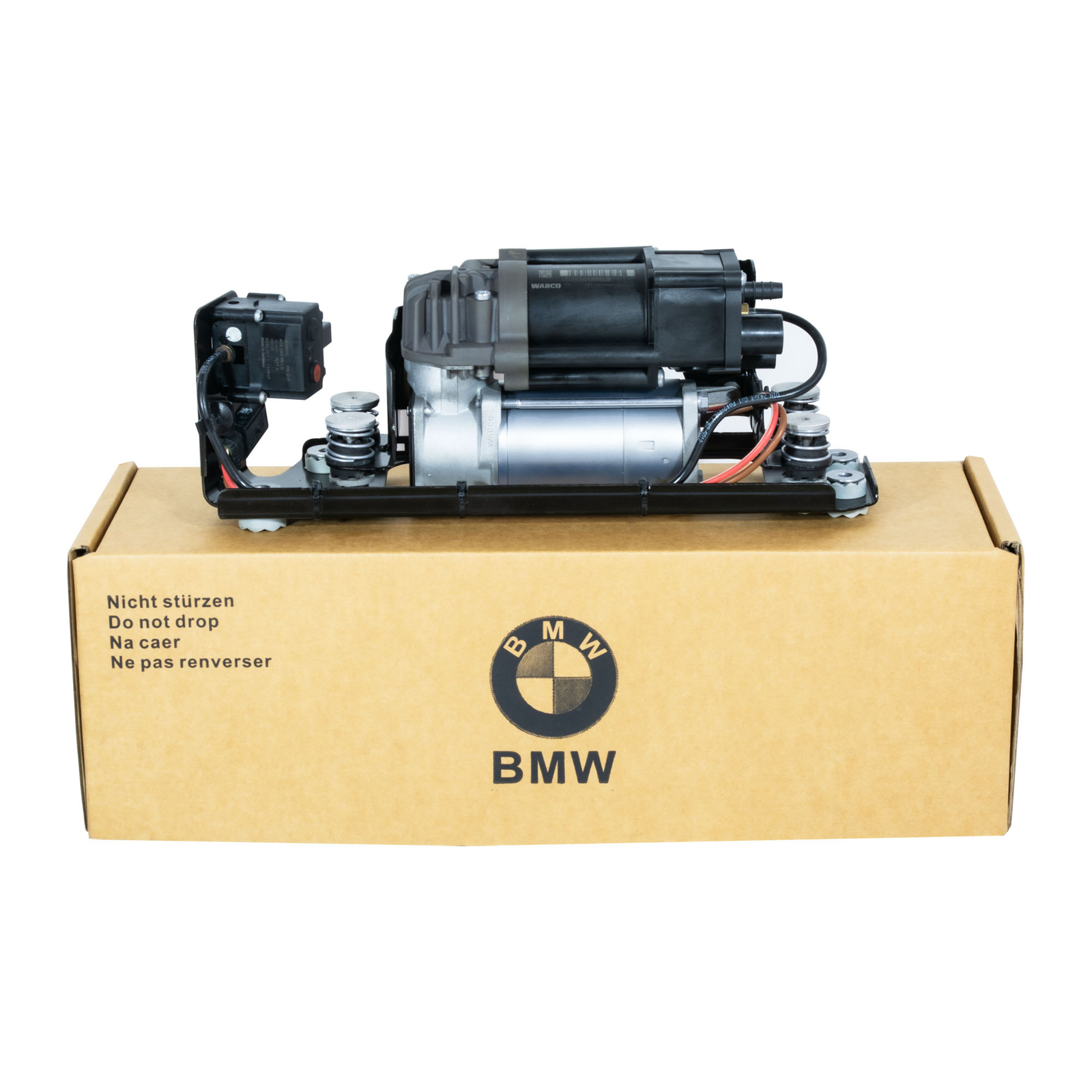 Air Suspension Compressor w/Bracket 37206789450 For 740i 750i 750Li 760Li NEW