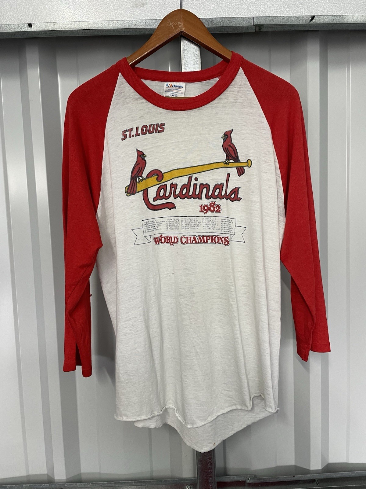 Vintage 1982 ST LOUIS CARDINALS World Champions Shirt Size XL MLB Baseball