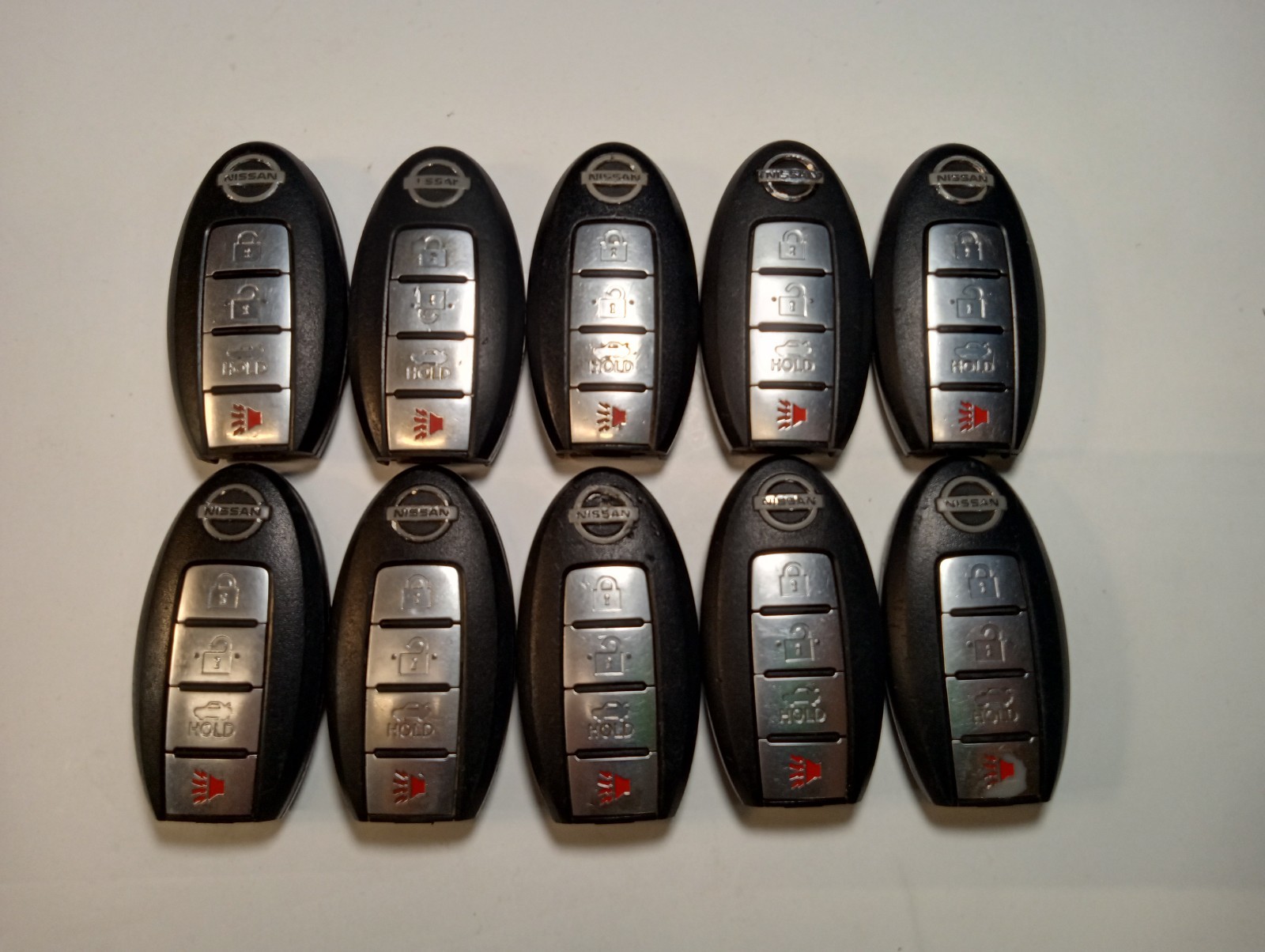 LOT OF 10 OEM NISSAN SMART KEY FOB LOT CWTWBU735 4 BUTTONS