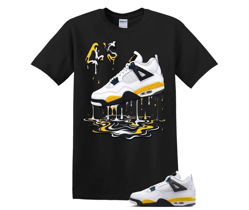 Dripping Shoe 4\'S Shirt to Match Jordan Retro 4 Tour Yellow Matching Sneaker
