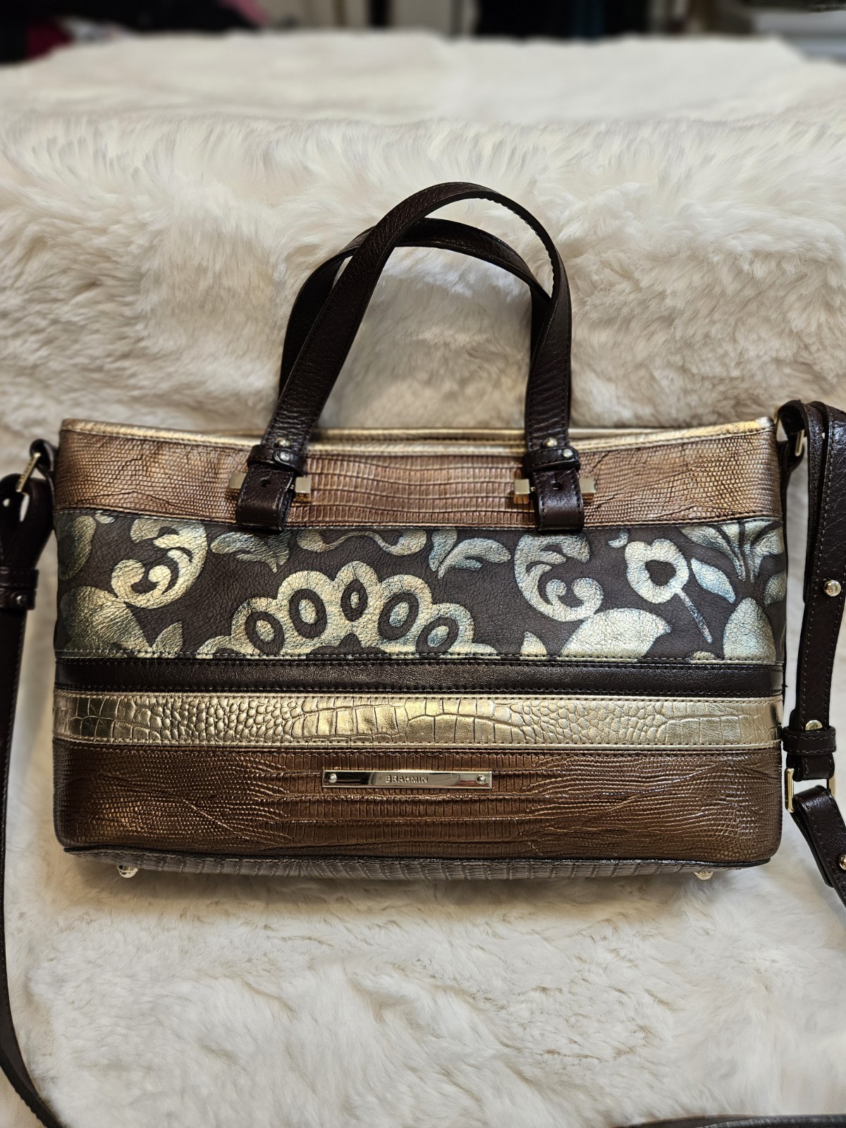 Authentic BRAHMIN Limited Edition Satchel / Tote Bag — stunning & Rare