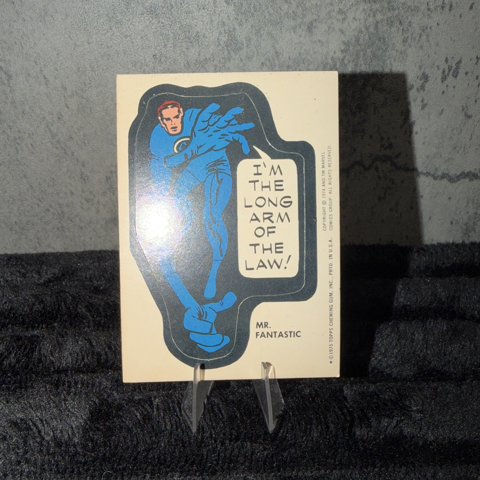 Marvel Comic Book Heroes Stickers, 1975 Topps Mr. Fantastic