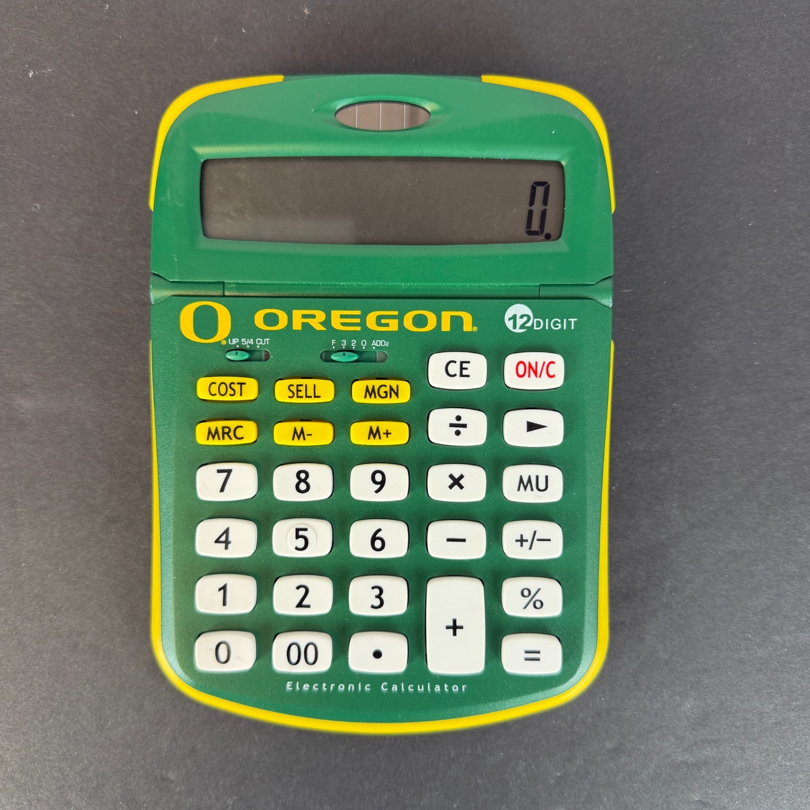 OREGON UNIVERSITY DUCKS Solar-Powered Calculator Collegiate 12-DIGIT Calculator OREGON UNIVERSITY DUCKS Solar-Powered Calculator Collegiate 12-DIGIT Calculator