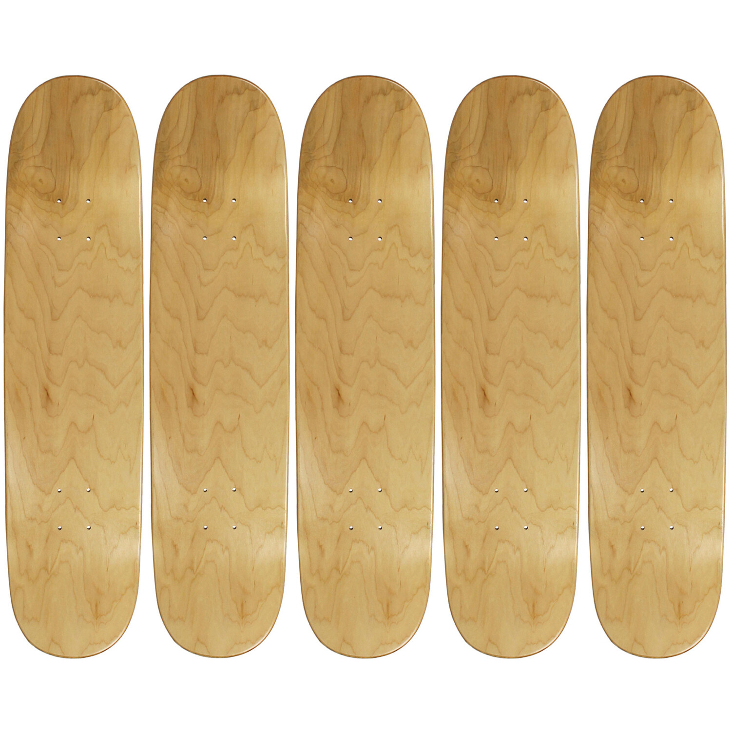 5 Pro Skateboard Decks Blank Choose Your Color + Size (7.75\