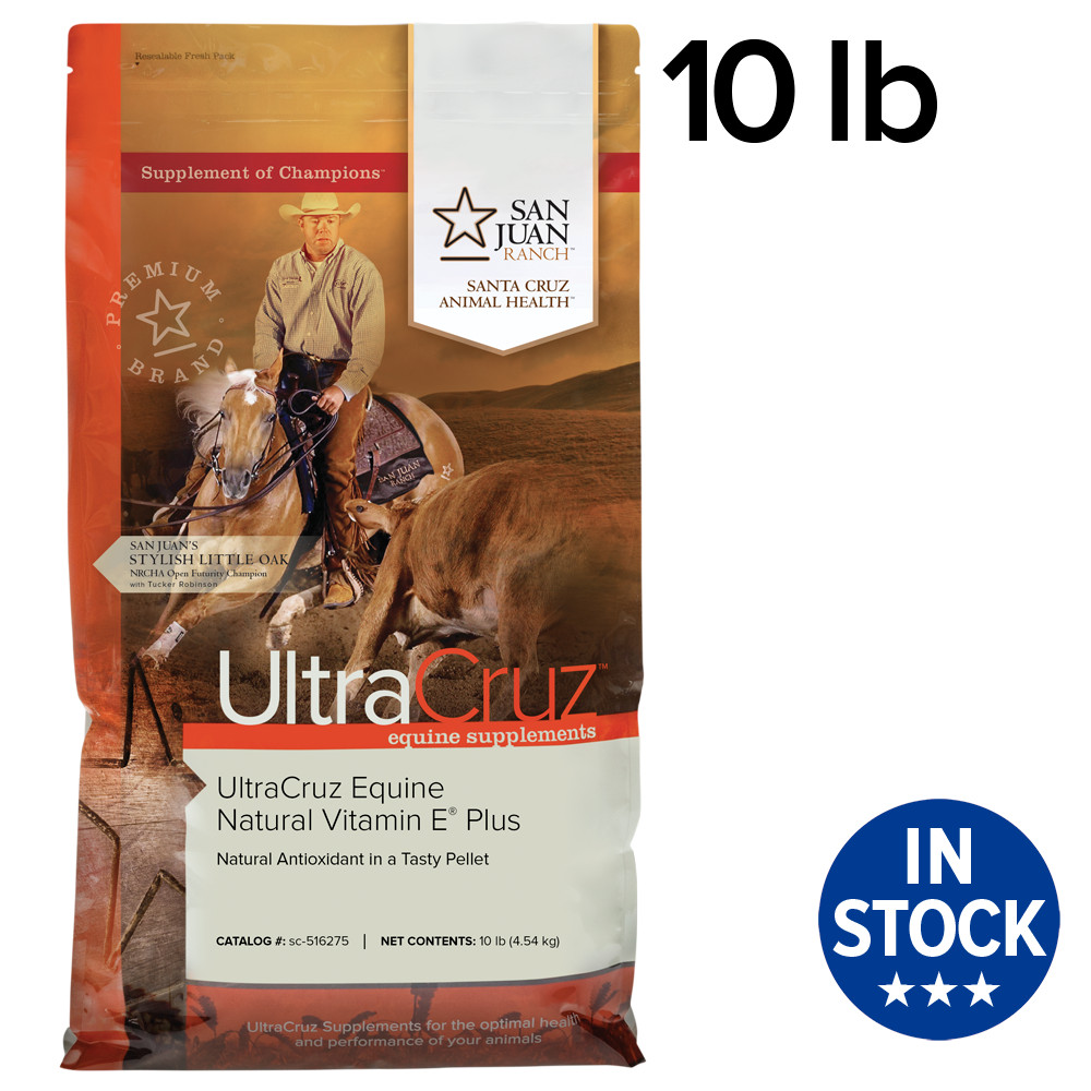 UltraCruz Equine Natural Vitamin E Supplement for Horses 10 lb Pellet (66 Day)