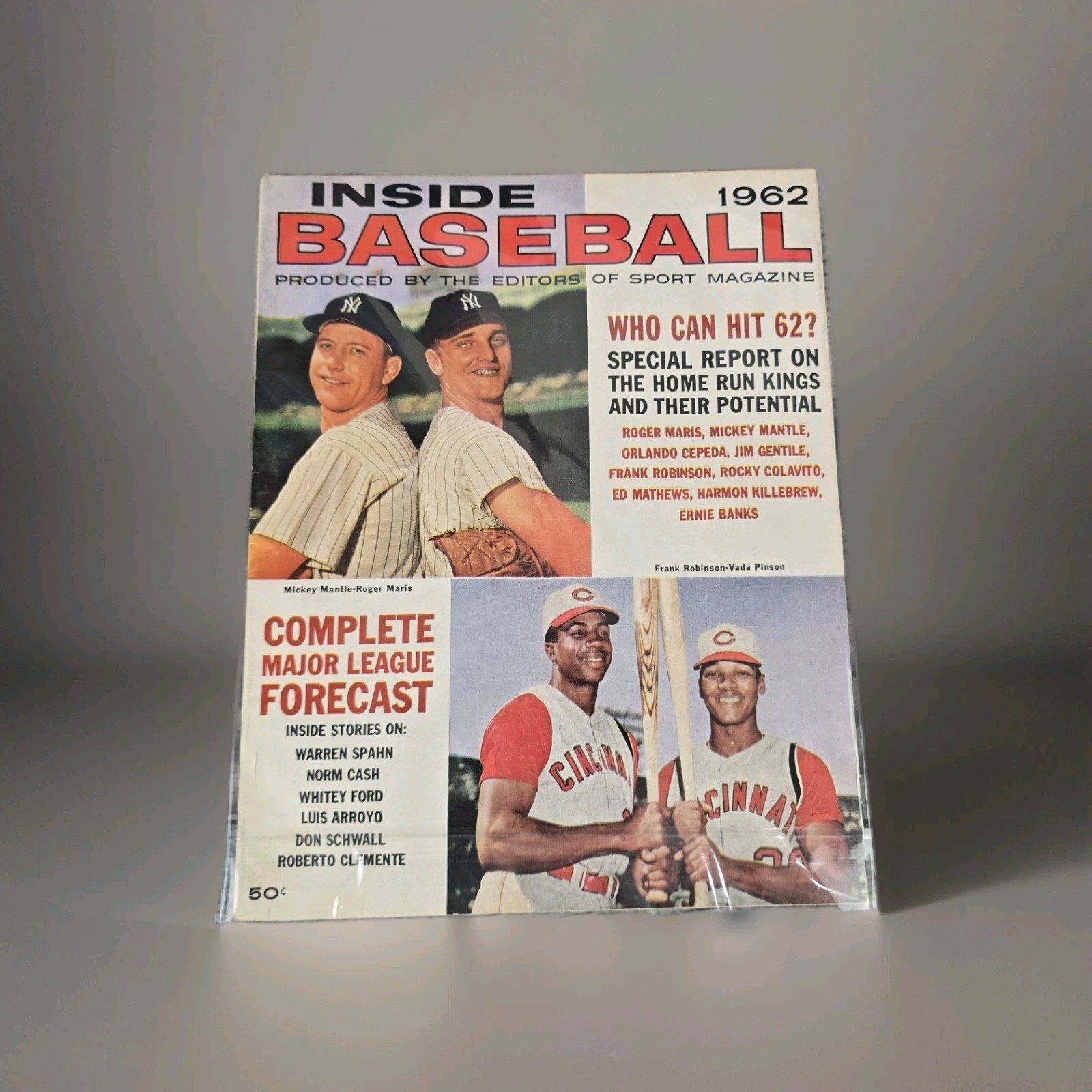 Inside Baseball Mickey Mantle Roger Maris 1962 Frank Robinson Vada MLV VTG 60s