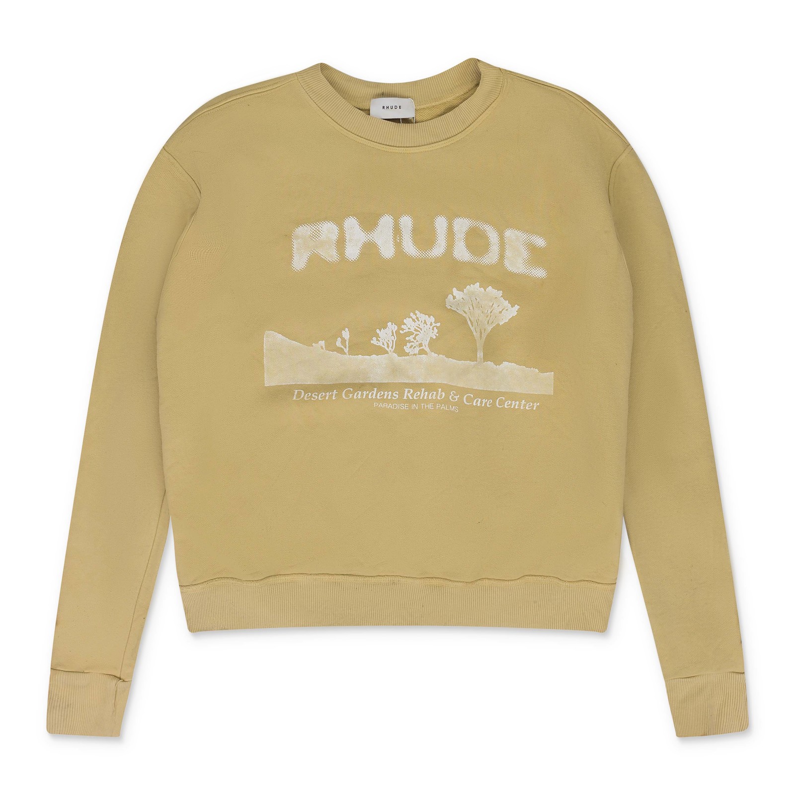 Rhude Yellow Box Crewneck Sweater SIZE M $595.0