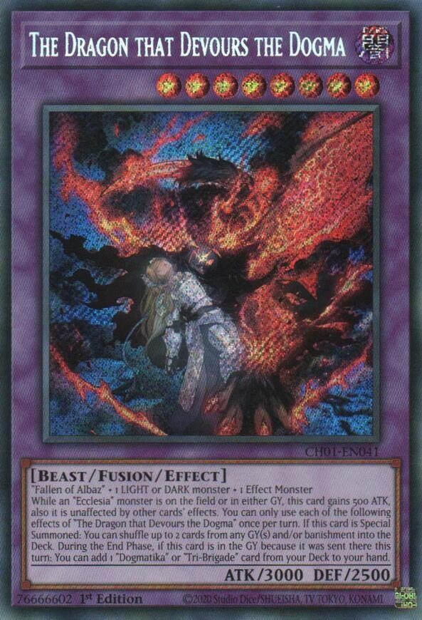 YUGIOH 1x The Dragon that Devours the Dogma (Secret Rare) Secret Rare CH01-EN041