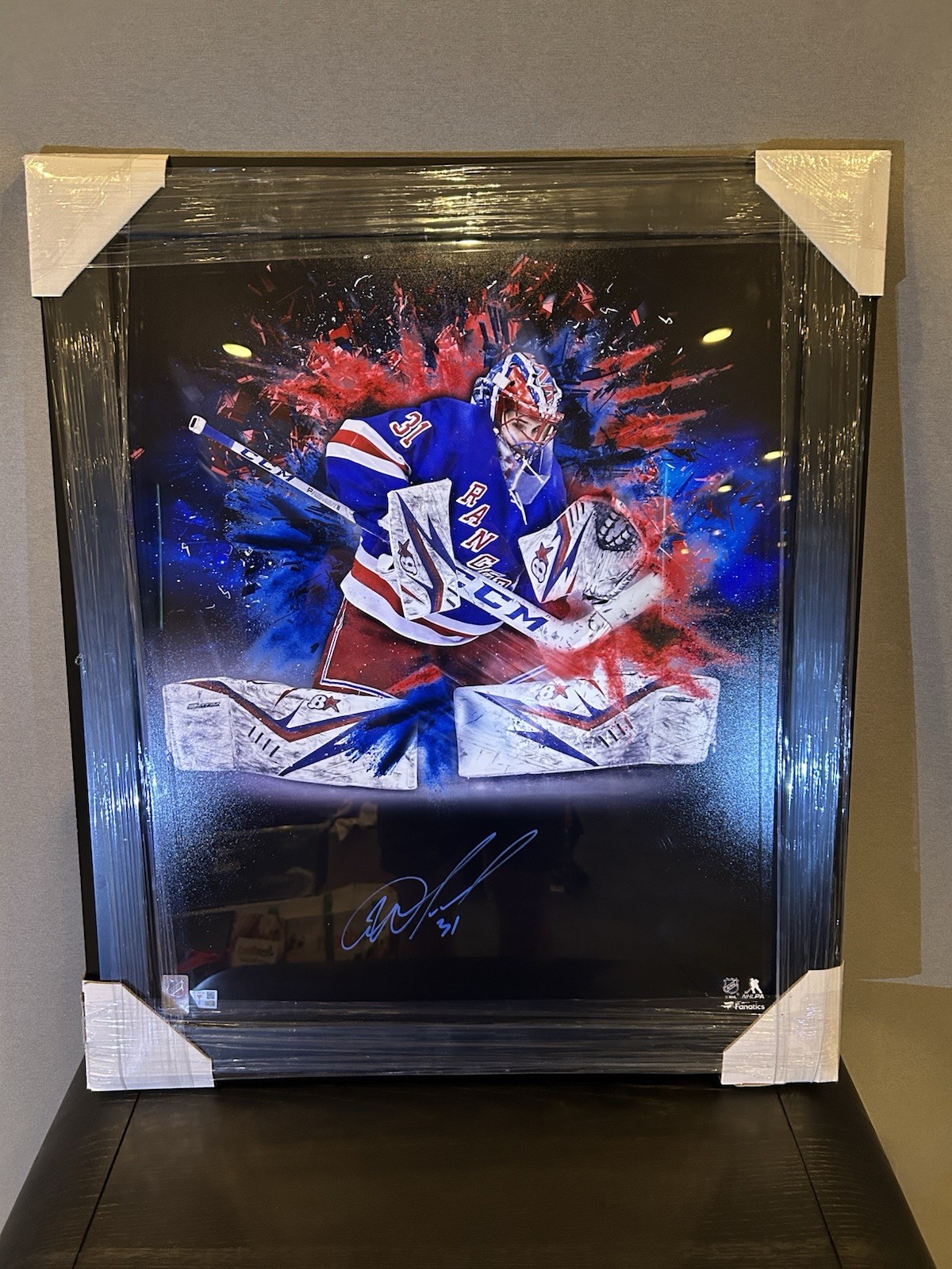 Igor Shesterkin New York Rangers Autographed Signed Picture Framed Fanatics COA Igor Shesterkin New York Rangers Autographed Signed Picture Framed Fanatics COA