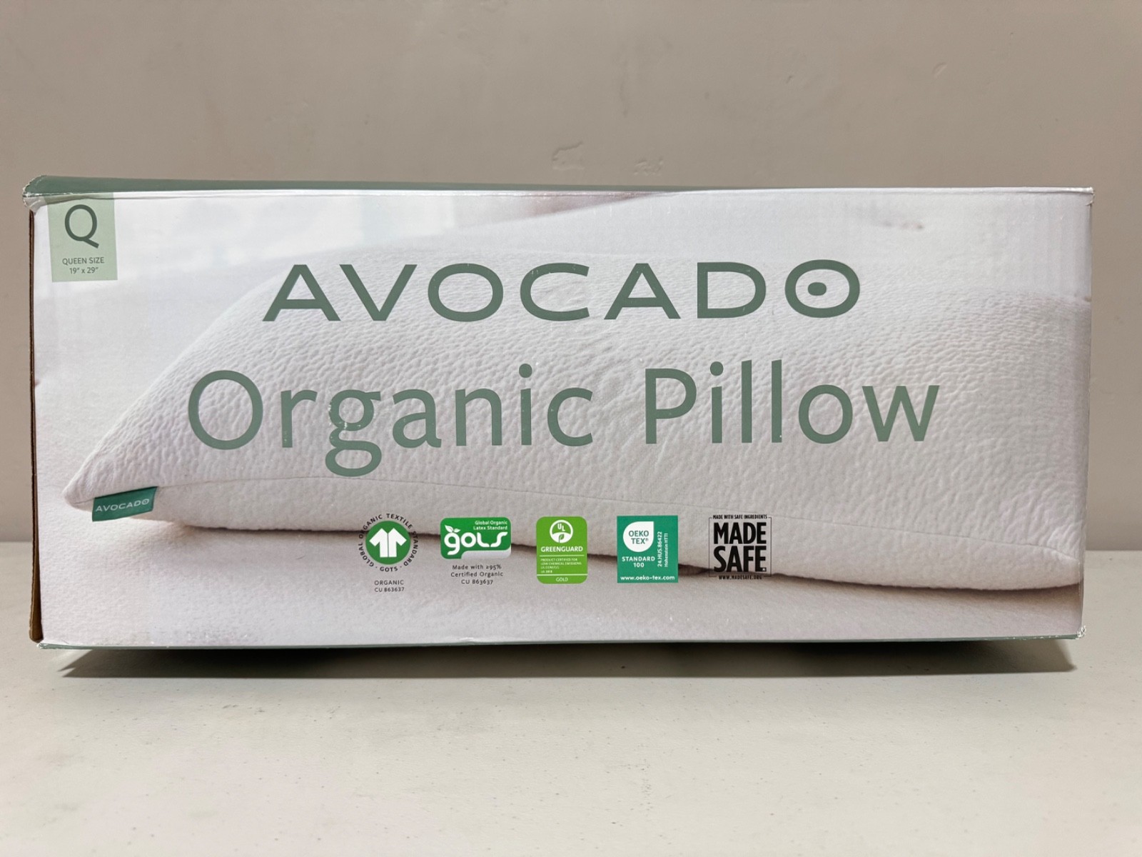 Avocado 100% Certified Organic Bed Pillow w/ Natural Latex and Kapok Fill Queen Avocado 100% Certified Organic Bed Pillow w/ Natural Latex and Kapok Fill Queen