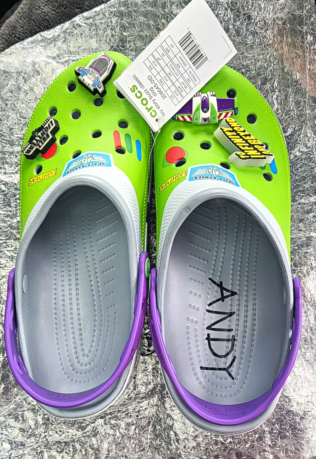 Crocs Buzz Lightyear Toy Story Unisex Kids Clog Green/Purple US 12 Crocs Buzz Lightyear Toy Story Unisex Kids Clog Green/Purple US 12