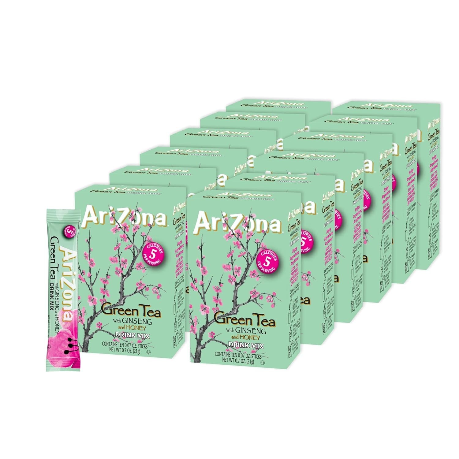 AriZona Green Tea with Ginseng and Honey - On-the-Go Powdered Drink Mix... AriZona Green Tea with Ginseng and Honey - On-the-Go Powdered Drink Mix...