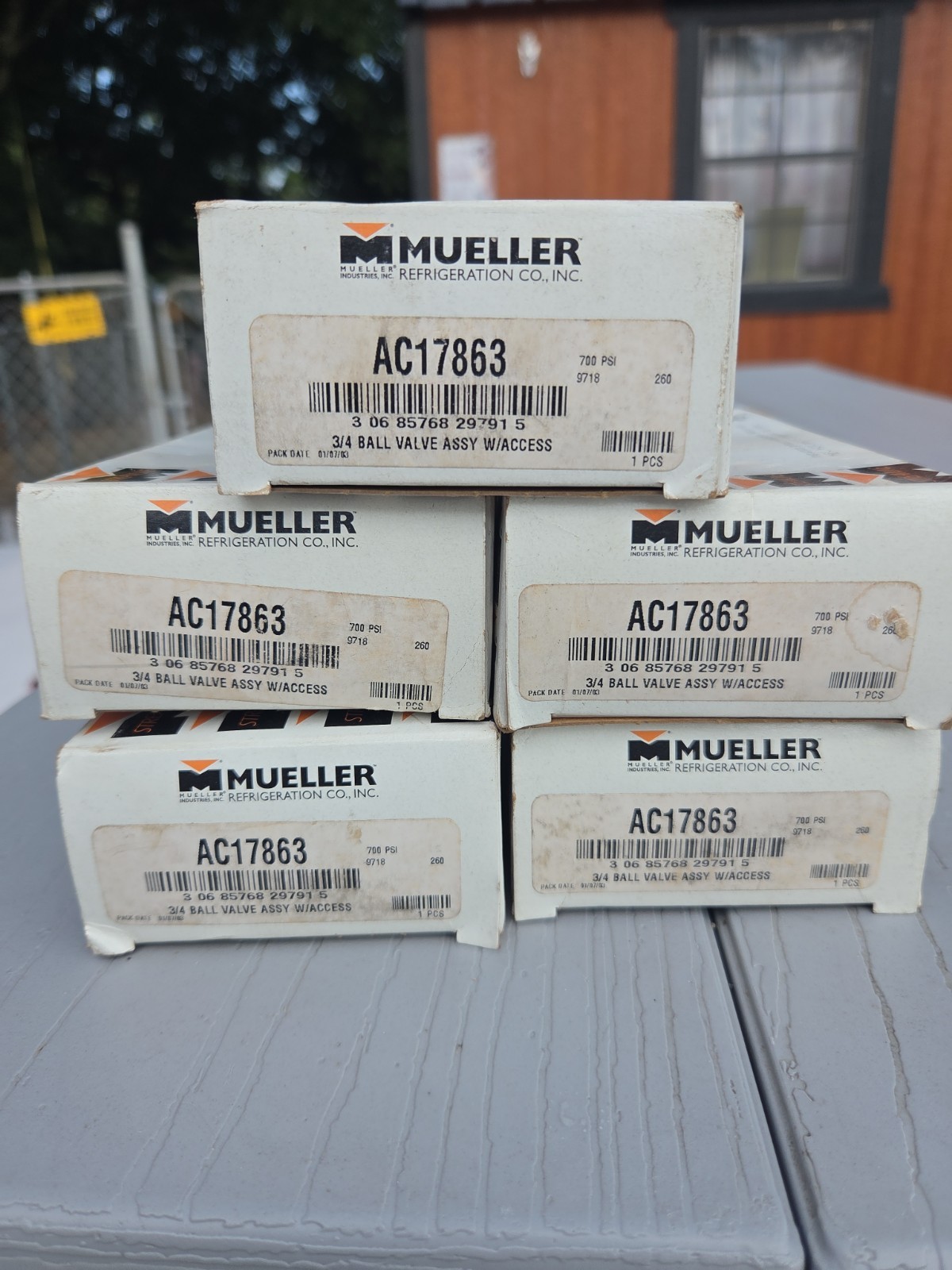 Lot Of Five (5) Mueller 3/4\ Lot Of Five (5) Mueller 3/4\