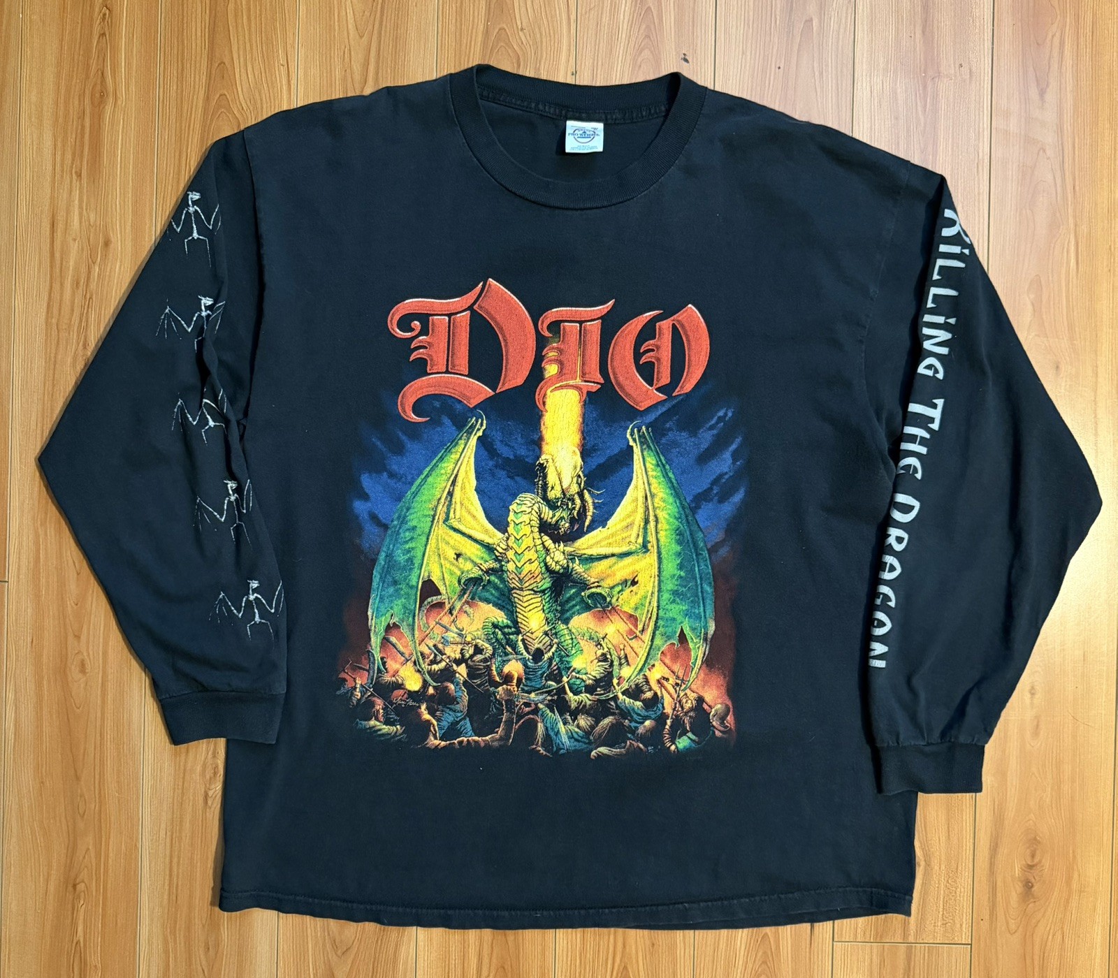 Dio Killing The Dragon 2002 Vintage Double Sided Long Sleeve Heavy Metal Size XL Dio Killing The Dragon 2002 Vintage Double Sided Long Sleeve Heavy Metal Size XL