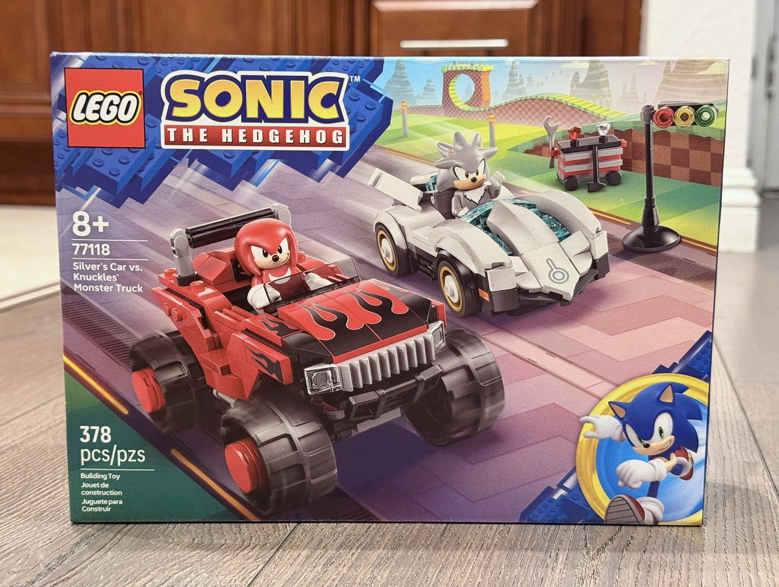 LEGO Sonic Silver\'s Car vs. Knuckles\' Monster Truck 77118 New Sealed Box