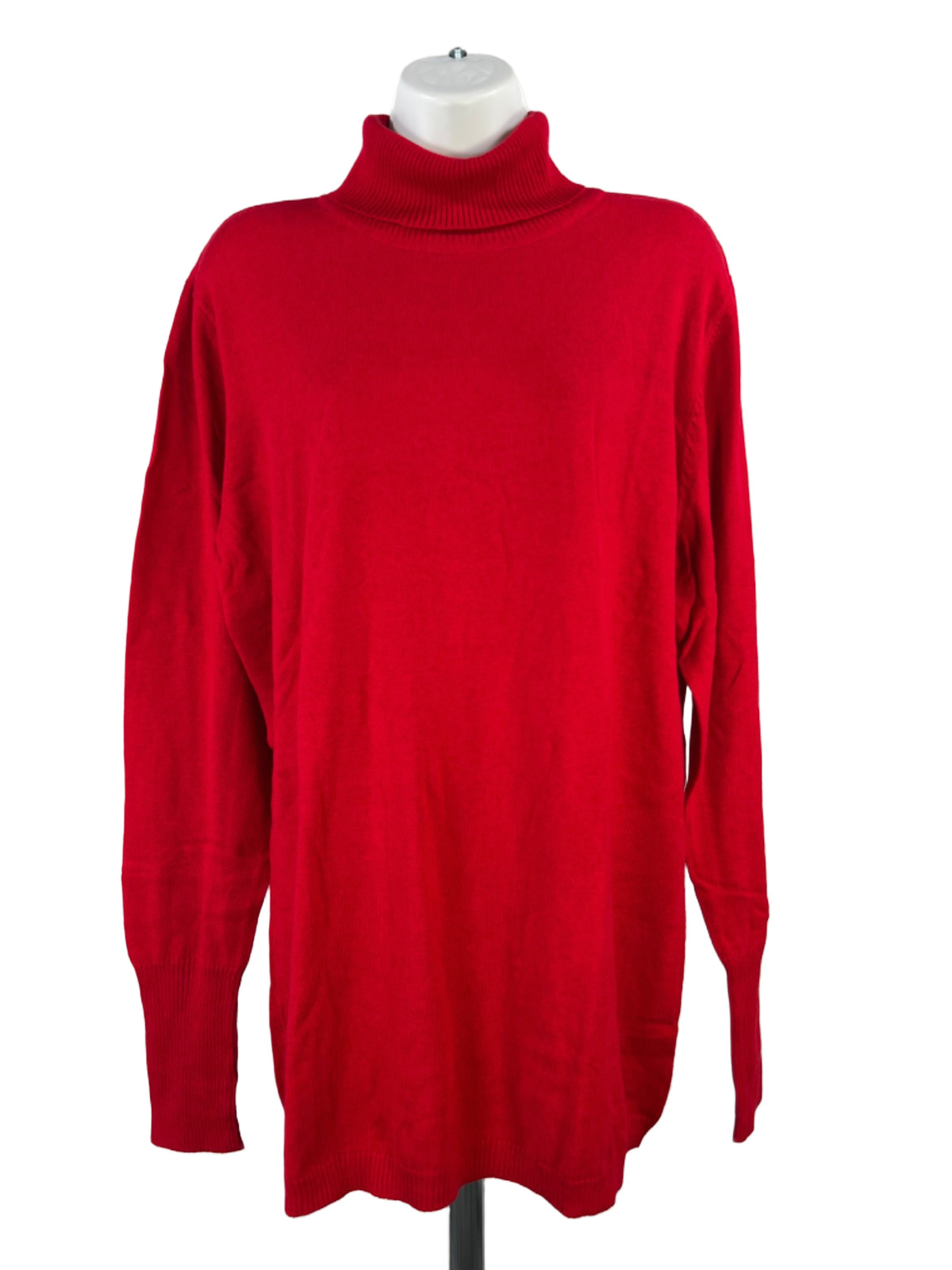 Worthington Women\'s Red Long Sleeve Turtleneck Sweater - XXL Tall