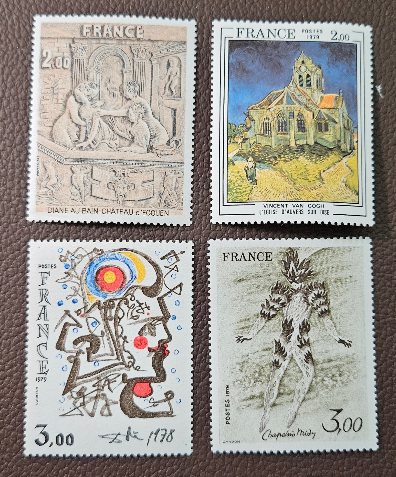 8297 - FRANCE - SCOTT# 1626 - 1629 (ART) - MNH - CAT $5.50