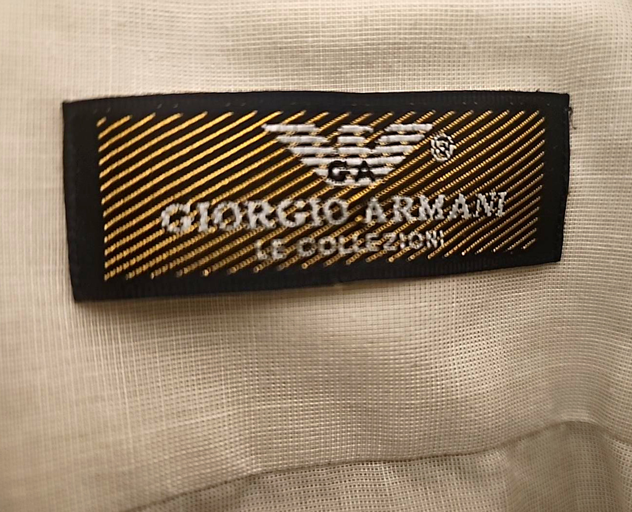 title: Vintage Giorgio Armani Le Collezioni 100% Cotton White Long Sleeve Shirt