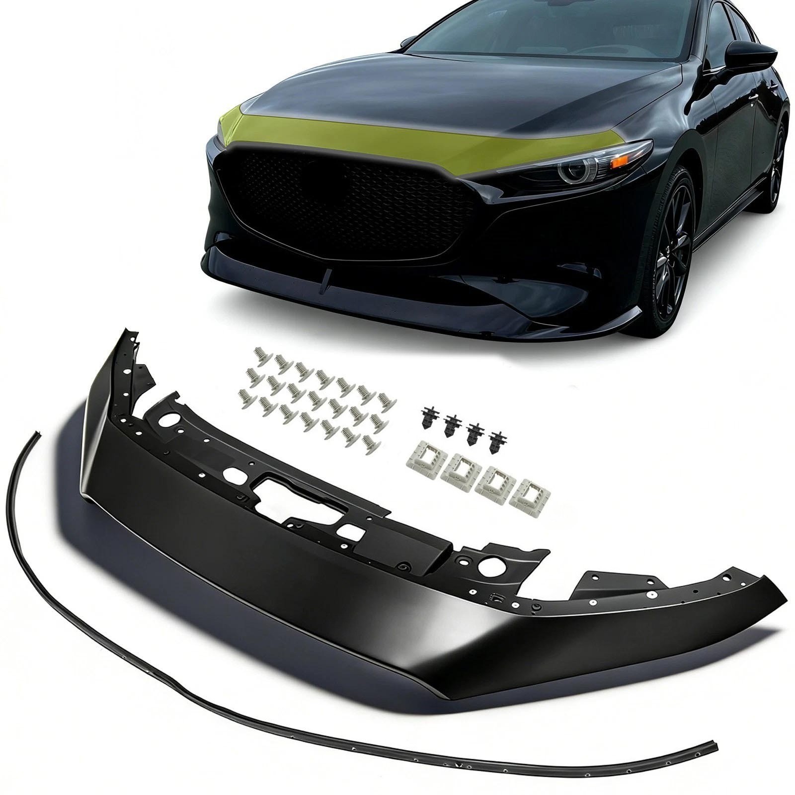 For 2022 2023 2024 Mazda 3 Upper Radiator Grille Black BDTS-50-7E0B-6D