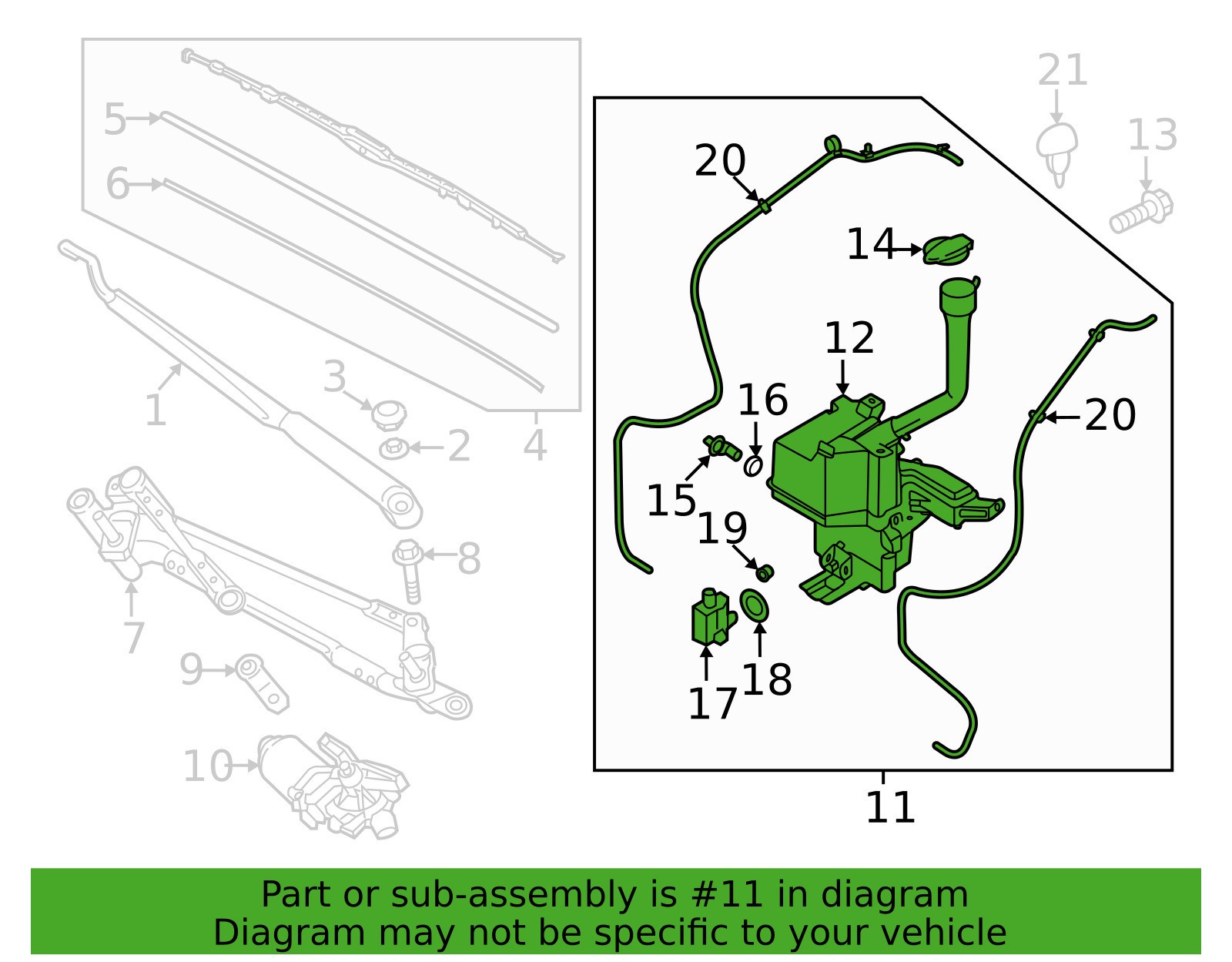 OEM⭐ Washer Windshield Reservoir + MOTOR + SENSOR ⭐ 24-25 Kia Sorento 98610P2800