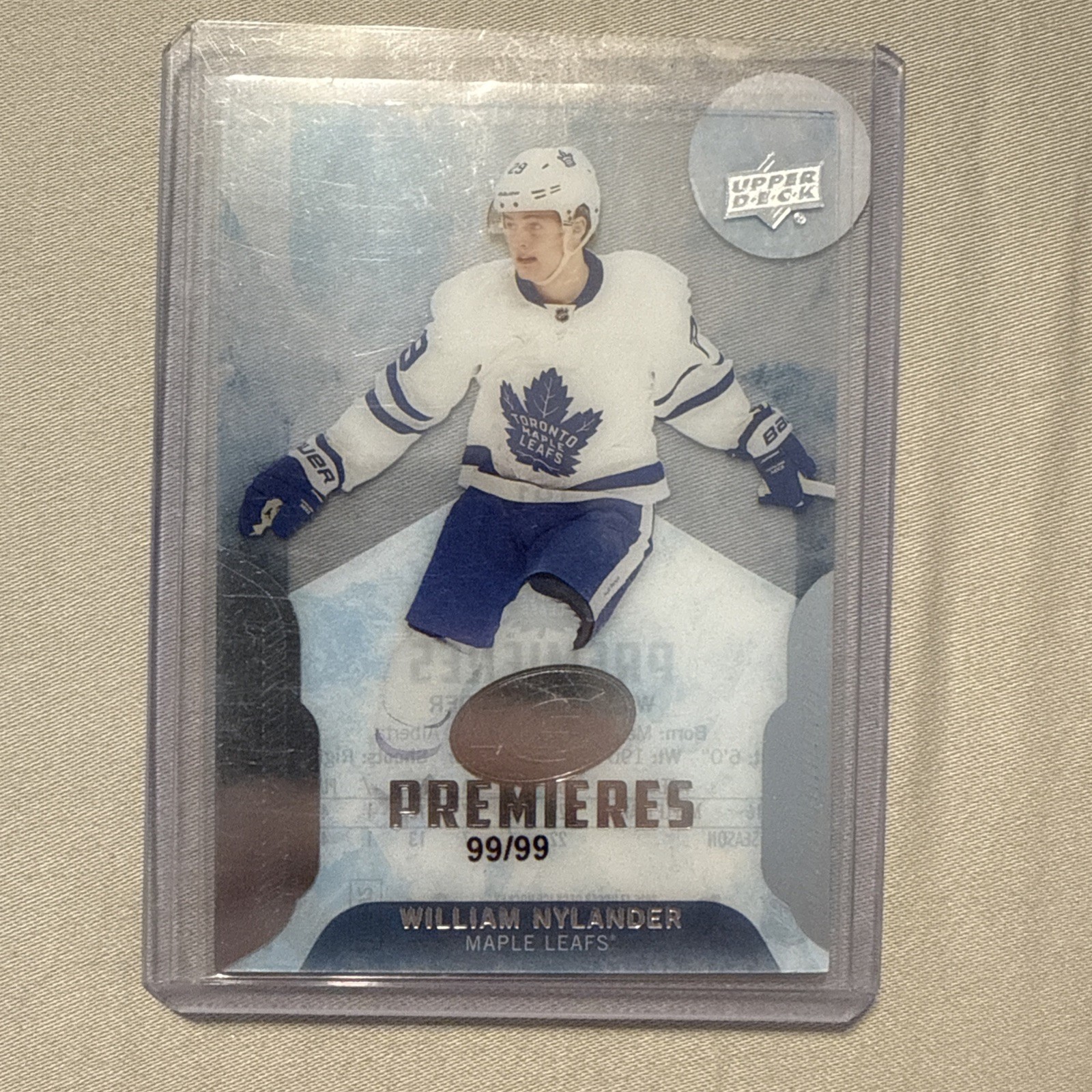 2016-17 William Nylander Upper Deck Rookie Ice Premieres RC #191 99/99 Leafs 2016-17 William Nylander Upper Deck Rookie Ice Premieres RC #191 99/99 Leafs