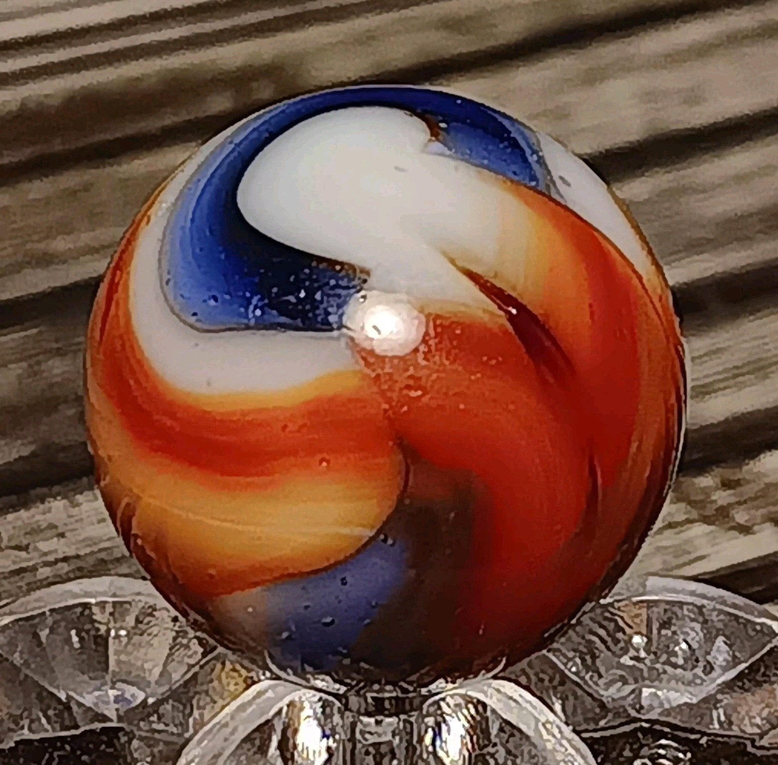 Peltier Glass NLR Liberty Marble. 5/8\ Peltier Glass NLR Liberty Marble. 5/8\