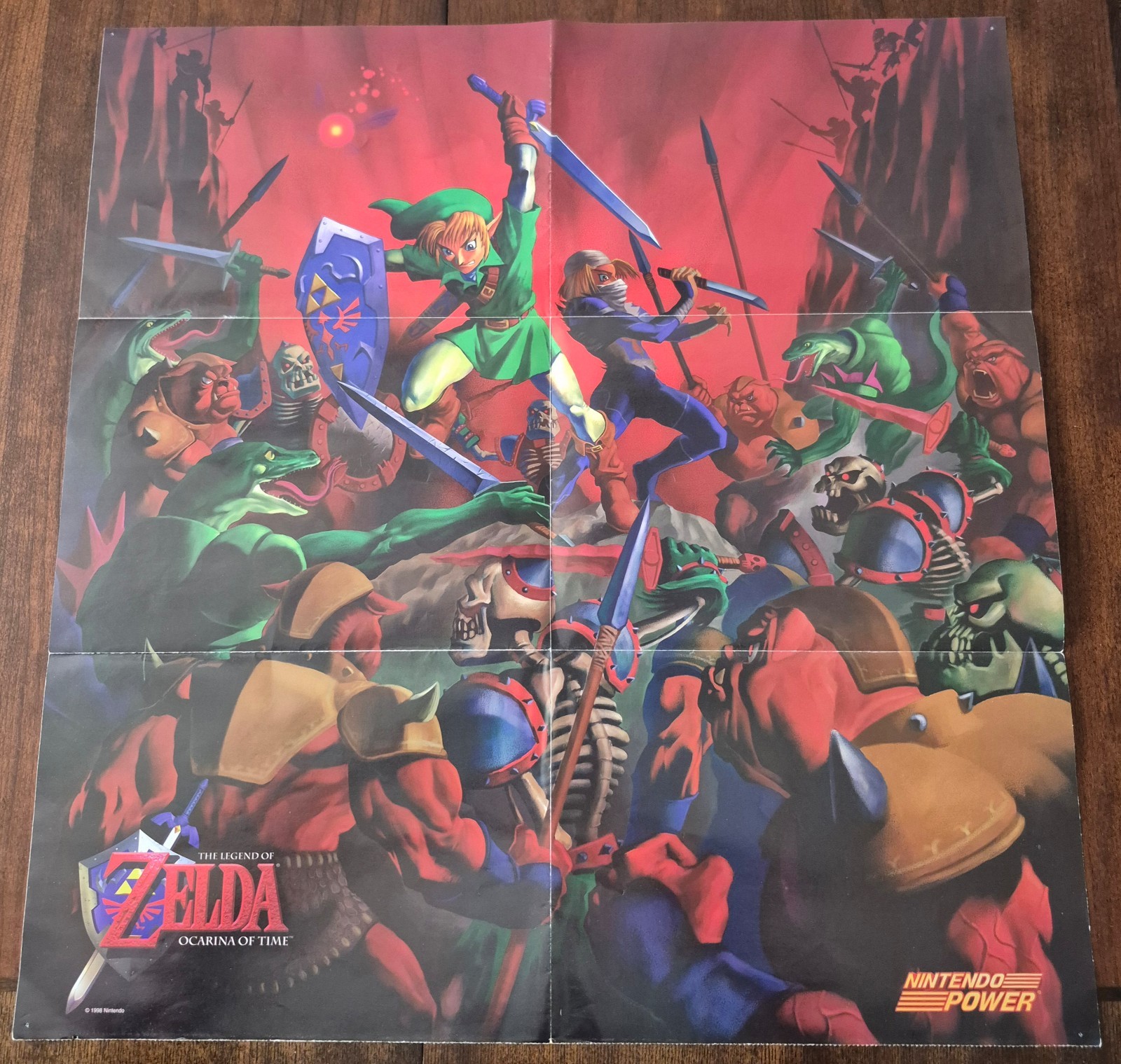 Vintage 1998 Nintendo Power The Legend of Zelda Ocarina of Time Promo Poster