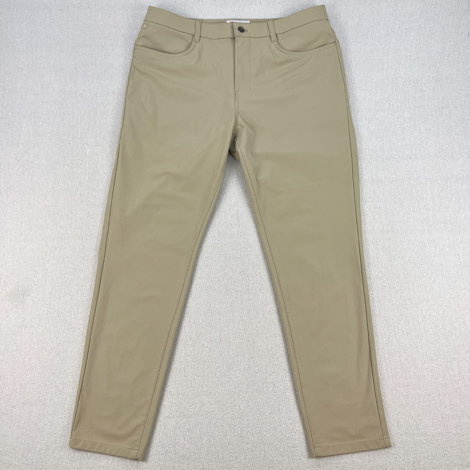 Birddogs 5-Pocket Tech Pants Mens 34x32 Slim Tan Chinos Office Recent Style