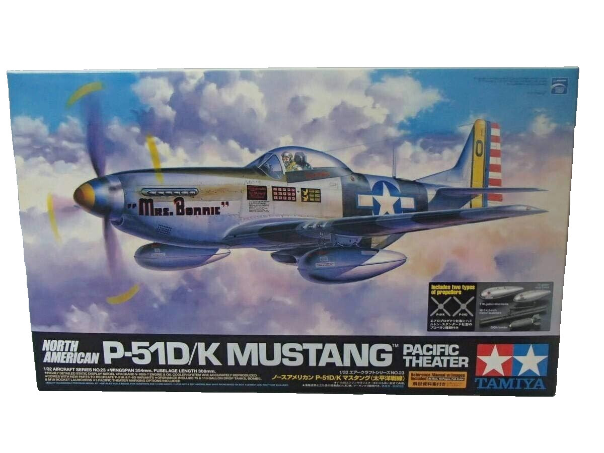 Tamiya 1/32 P51-D/K Mutang Pacific -60323 Model Aircraft Kit Japan Aircraft